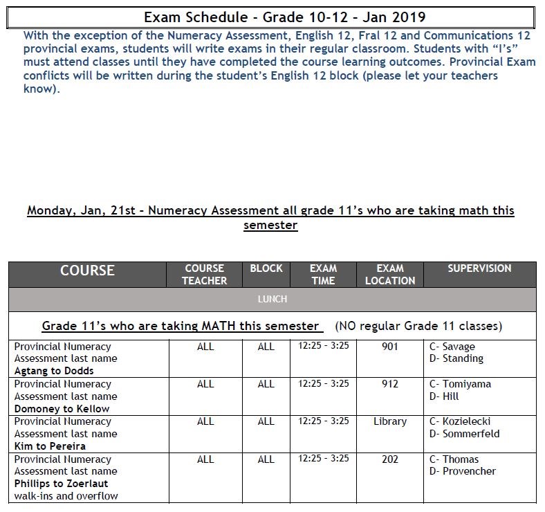 Jan 21 Exam Schedule revised.JPG