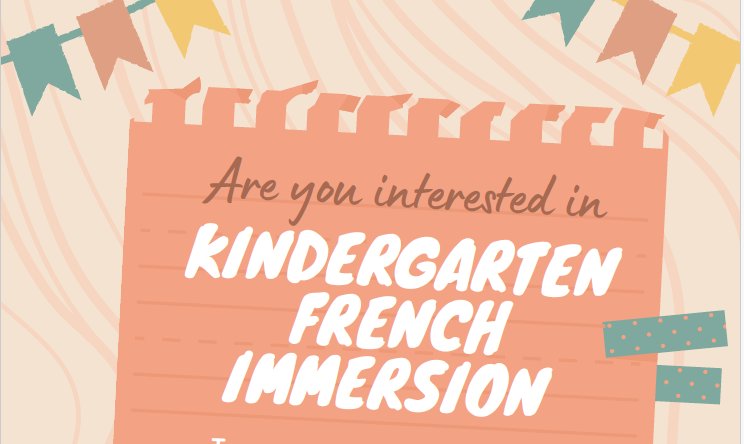 Kindergarten French Immersion Information Session